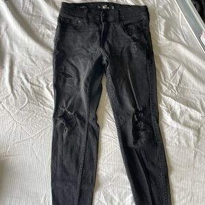 Black Hollister Ripped Jeans